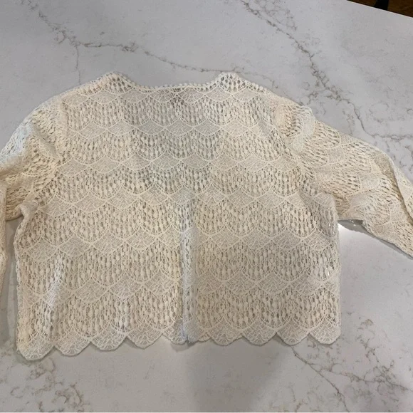 Loft Prairecore Medium Cream Lace Shrug - Picture 6 of 6
